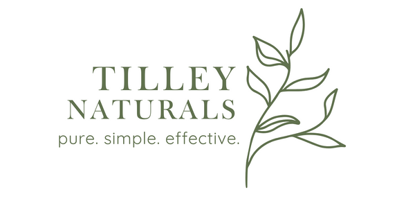 Tilley Naturals logo with leaf design on a white background